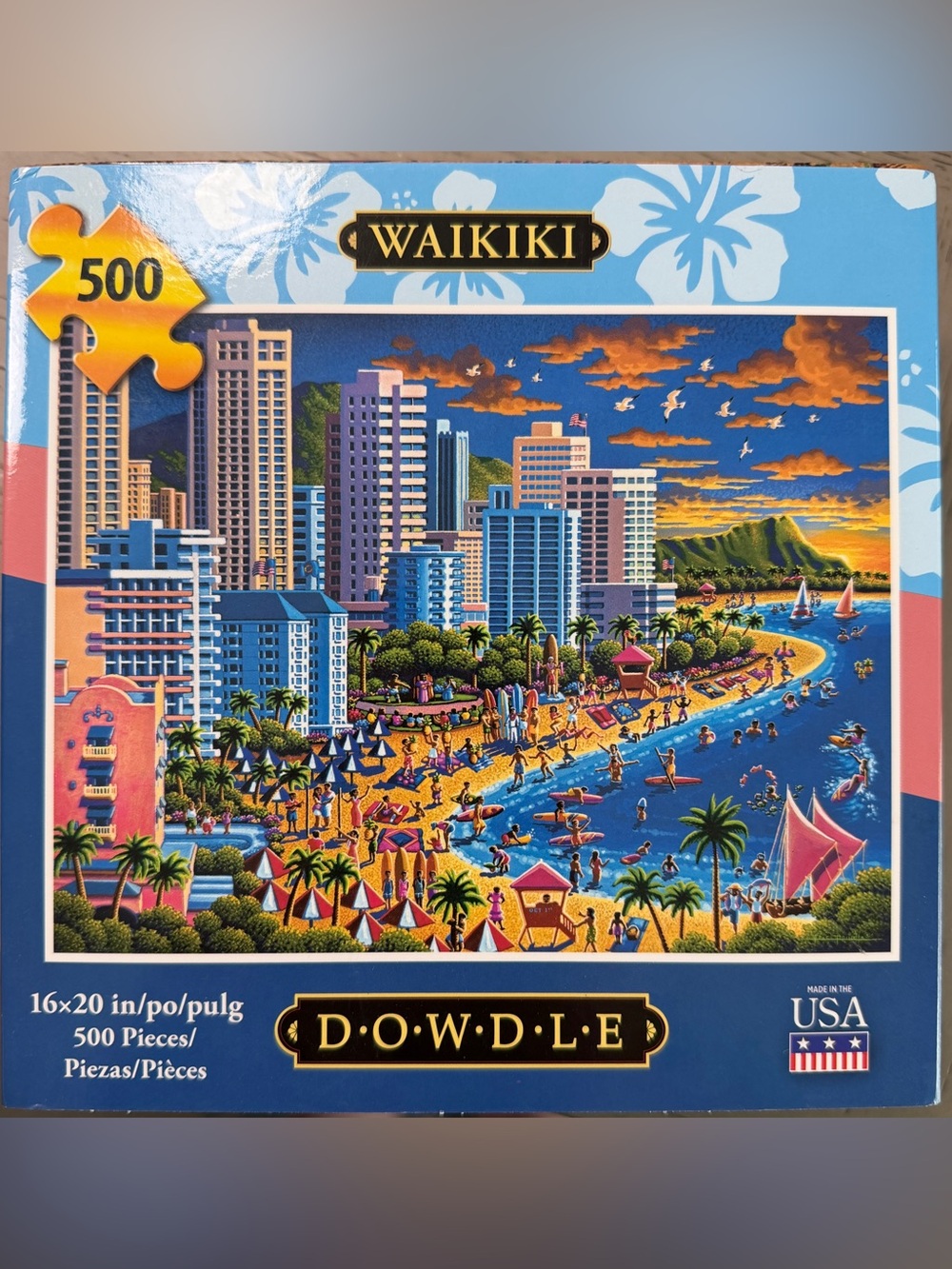 Dowdle Waikiki 500-Piece Jigsaw Puzzle - Blue